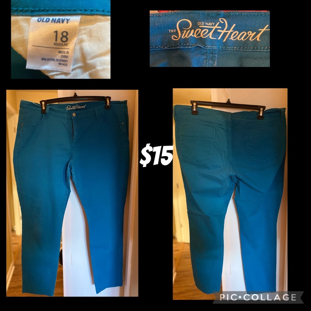 Old navy teal jeans